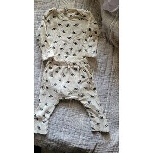 Kate Quinn Bamboo Play Set Baby 6–12M Cream Leaf Print (2021)‎